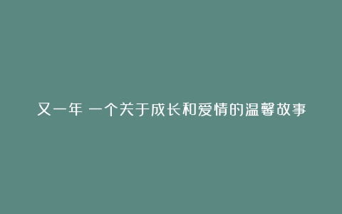 又一年：一个关于成长和爱情的温馨故事