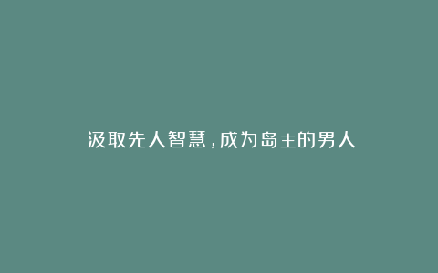 《汲取先人智慧,成为岛主的男人》