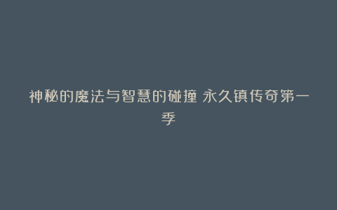 神秘的魔法与智慧的碰撞：永久镇传奇第一季