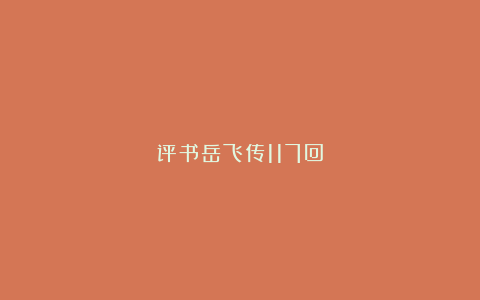 评书岳飞传117回