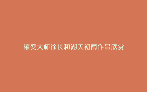 曜变大师徐长和湖天初雨作品欣赏