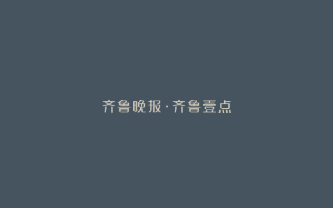 齐鲁晚报·齐鲁壹点