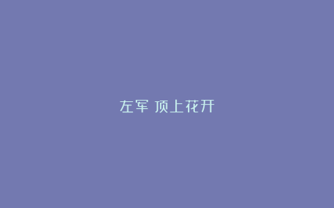左军｜顶上花开