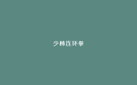 少林连环拳