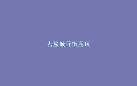 去盐城花街游玩