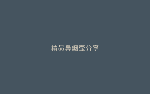精品鼻烟壶分享