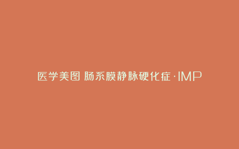 医学美图:肠系膜静脉硬化症·IMP