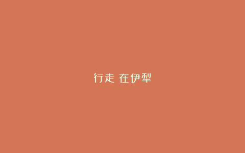 行走丨在伊犁