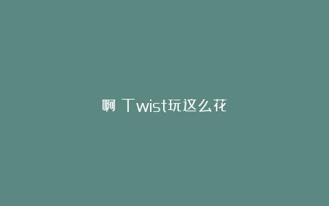 啊?Twist玩这么花?