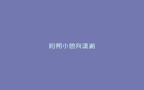 阳朔小憩向潇湘