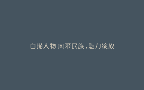 白描人物丨风采民族，魅力绽放