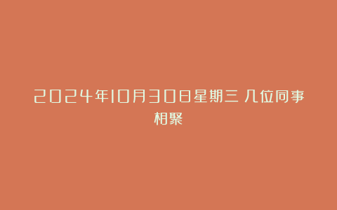 2024年10月30日星期三(几位同事相聚)