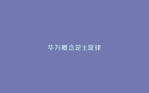 华为概念是主旋律!