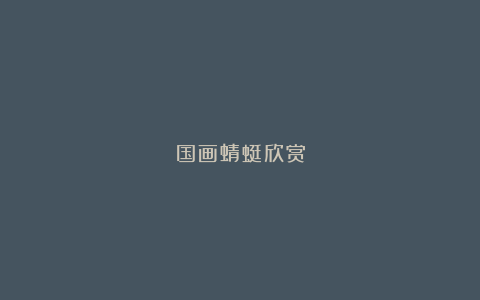 国画蜻蜓欣赏