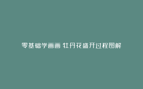 零基础学画画~牡丹花盛开过程图解