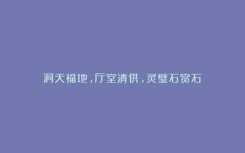 洞天福地,厅堂清供,灵璧石赏石