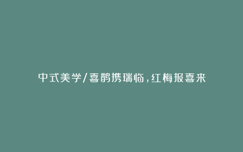 中式美学/喜鹊携瑞临,红梅报喜来