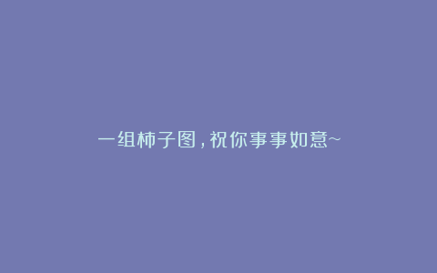 一组柿子图,祝你事事如意~