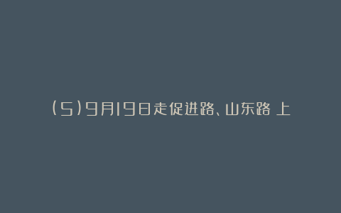 (5)9月19日走促进路、山东路（上）