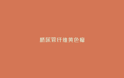 脐尿管纤维黄色瘤
