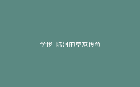 学佬嫲：陆河的草本传奇