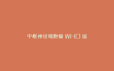 中枢神经细胞瘤（WHOⅡ级）