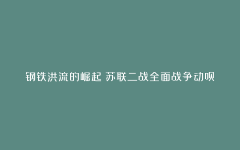 钢铁洪流的崛起：苏联二战全面战争动员