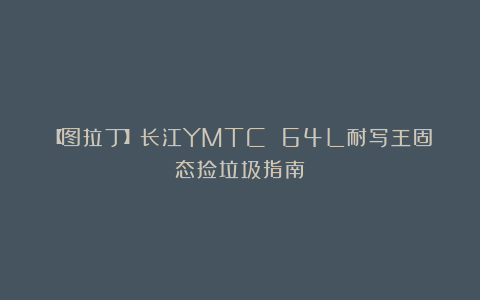 【图拉丁】长江YMTC 64L耐写王固态捡垃圾指南