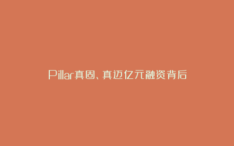 Pillar真固、真迈亿元融资背后