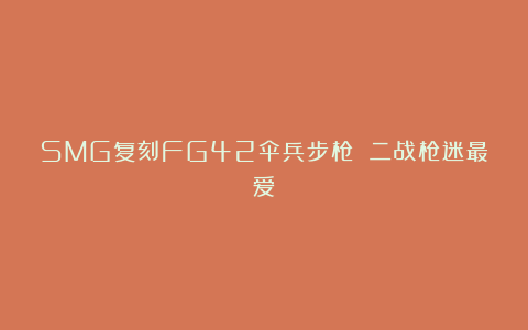 SMG复刻FG42伞兵步枪 二战枪迷最爱
