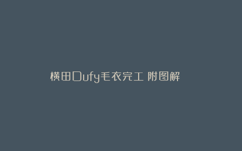 横田Dufy毛衣完工（附图解📎）