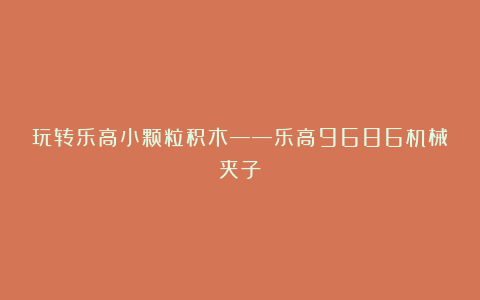 玩转乐高小颗粒积木——乐高9686机械夹子
