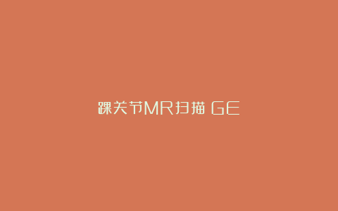踝关节MR扫描（GE）