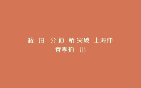 罐 拍賣|細分賽道 精準突破 上海仲軒春季拍場強勢出擊