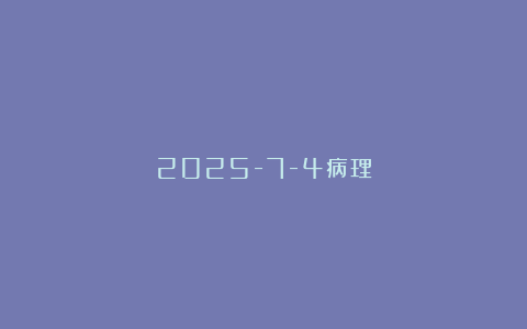 2025-7-4病理
