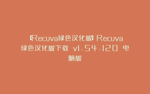 【Recuva绿色汉化版】Recuva绿色汉化版下载 v1.54.120 电脑版