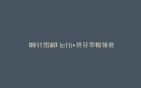 【棒针图解】letti•拼花带帽领套