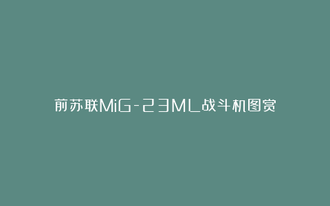 前苏联MiG-23ML战斗机图赏