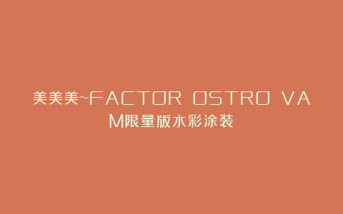 美美美~FACTOR OSTRO VAM限量版水彩涂装