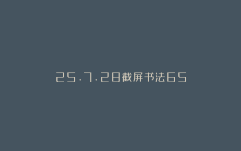 25.7.28截屏书法65