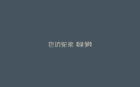 也访驼梁【绿萝】