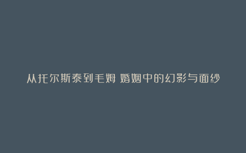 从托尔斯泰到毛姆：婚姻中的幻影与面纱