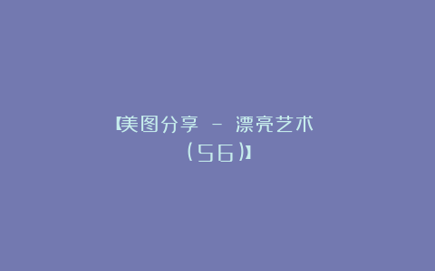 【美图分享 – 漂亮艺术 (56)】
