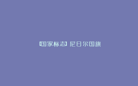 【国家标志】尼日尔国旗