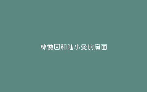 林徽因和陆小曼的扇面
