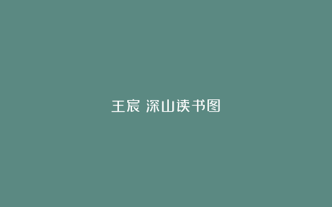 王宸《深山读书图》