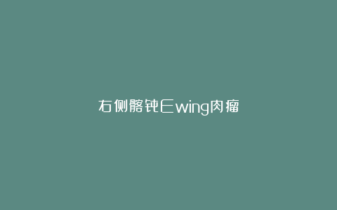 右侧髂骨Ewing肉瘤