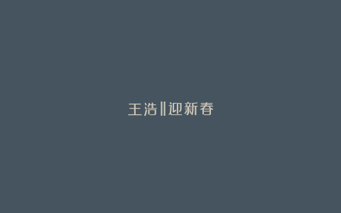 王浩‖迎新春