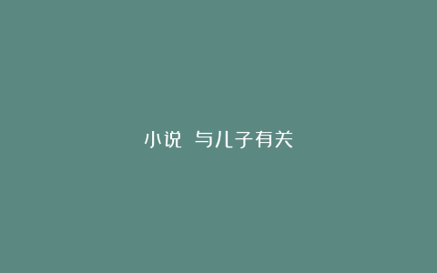 小说||与儿子有关