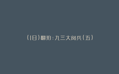 (18)翻拍:九三大阅兵(五)